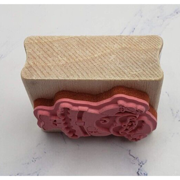 Santa Claus Candy Cane Winter Christmas Holiday Design Craft Smart Rubber Stamp - Picture 3 of 7